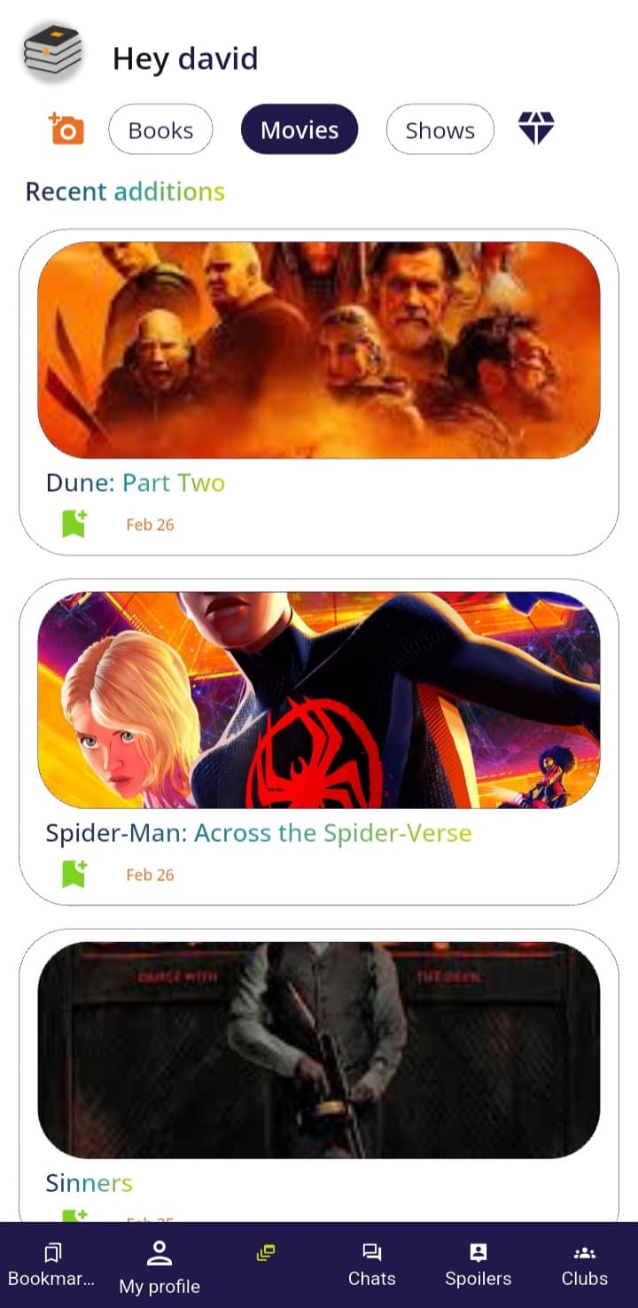 Spoiler Talk App Interface